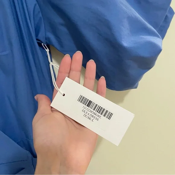 Reformation “Olea” Puff Sleeve Wrap Dress in Dusk Blue – Size Large (NWT) - Picture 12 of 14